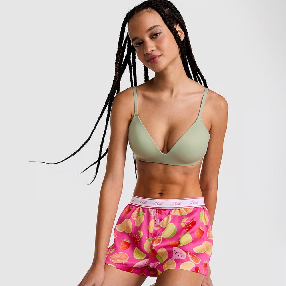 PINK fruit pajama shorts - Picture 3 of 6